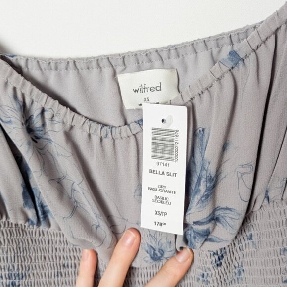 NWT Wilfred Bella Slit Dress Midi Floral ARITZIA XS - Picture 11 of 12